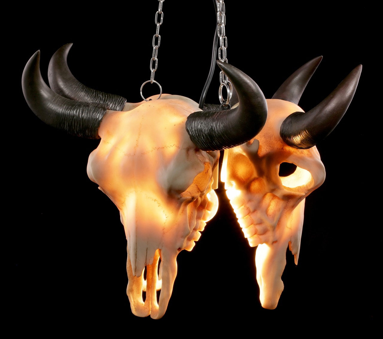 Ceiling Lamp - Three Bull Heads by Markus Mayer