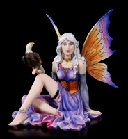 Fairy Figurine - Salma sitting with Eagle