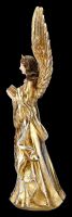 Engelfigur mit Buch - goldfarben