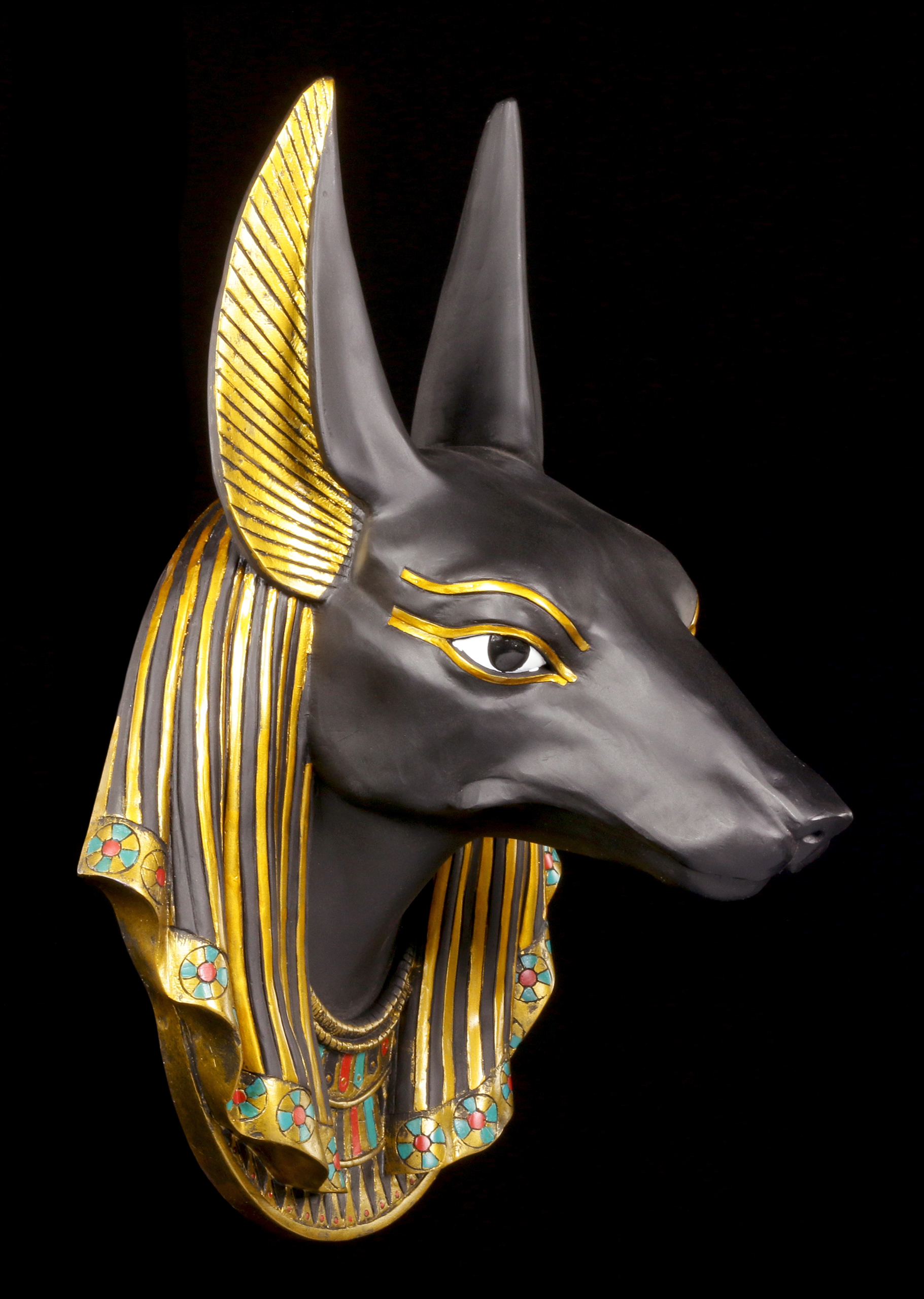 Anubis Kopf Deko | Ägyptisches Wandrelief