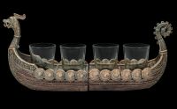 Shot Glasses Set of 4 - Viking Drakkar