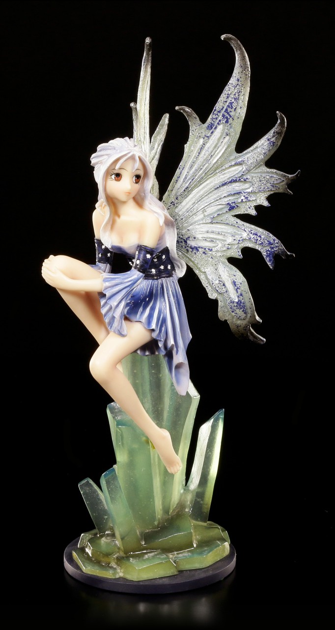 Manga Fairy Figurine - Lisra on Crystals
