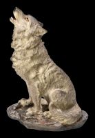 Howling Wolf Figurine - Call in the Storm grey