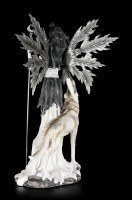 Fairy Figurine with Wolf - Guardian of the Moon large