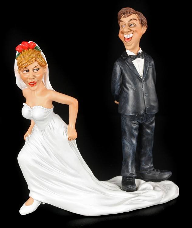 Hiergeblieben - Lustige Brautpaar Figur