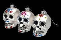 Christmas Tree Decoration - Glass Skulls DOD