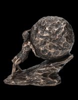 Sisyphus Figurine Rolling Rock Up Mountain