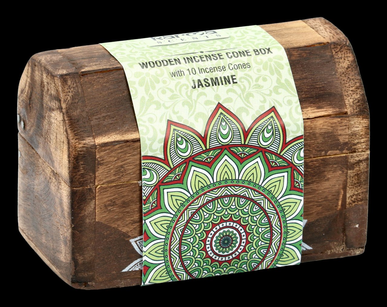 Wooden Incense Cone Box - Jasmin