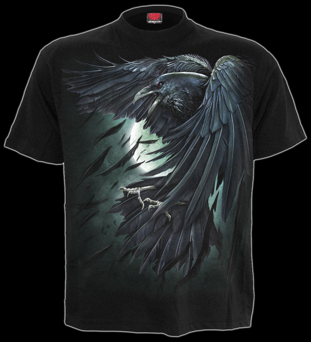 Spiral Gothic T-Shirt - Shadow Raven