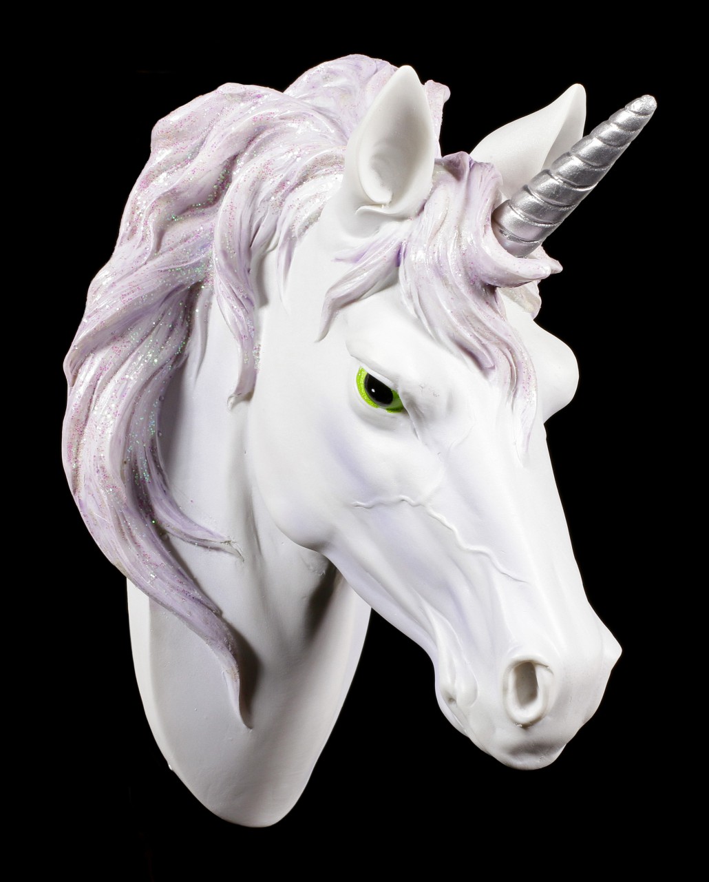 Wall Plaque - Unicorn Head with purple Mane