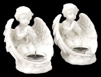 Engel Teelichthalter Set - Cherubim Whispers to Heaven