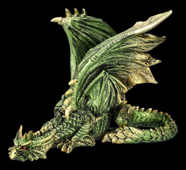 Dragon Figurine green - Prowling