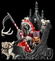 Sensenmann Weihnachtsfigur im Schlitten - Slay Bells