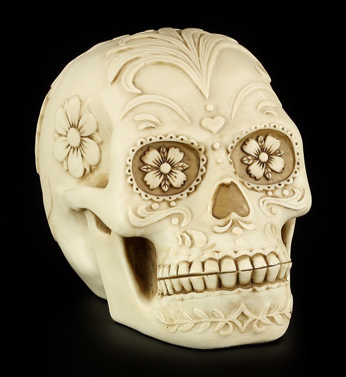 Skull with Floral Design