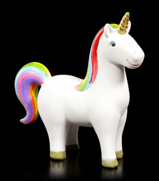Unicorn Figurine with Rainbow Forelock