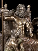 Zeus auf Thron mit Hera Figur
