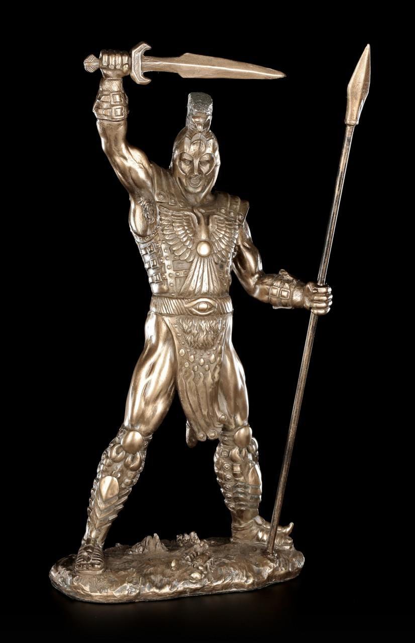 Achilles Figur mit Schwert und Speer