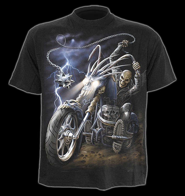 T-Shirt - Skelett Biker - Ride to Hell