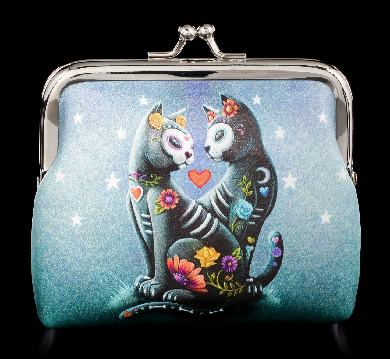 Coin Purse with Cats - Starry Night