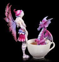 Cup Fairy Figurine with Dragon