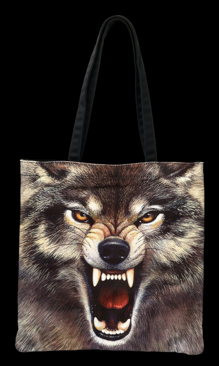 Tragetasche - Agressiver Wolf