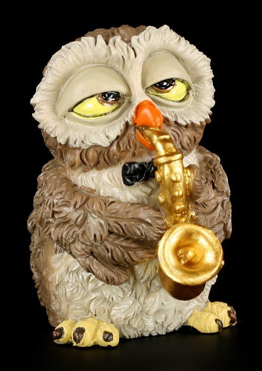 Sax Owl - Funny Figurine