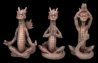 Chinese Dragon Figurines - Meditation Set of 3
