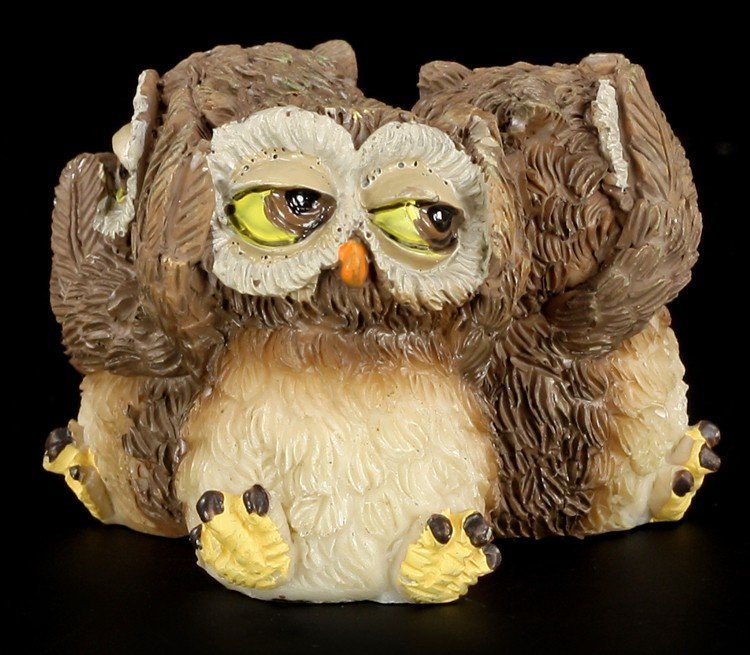 Owl Figurines - No Evil Circle