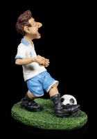 Funny Sports Figurine - Footballer in white Jersey
