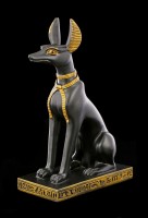 Anubis Figurine - Egyptian God black-gold - small