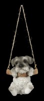 Hanging Dog Figurine - Schnauzer Puppy