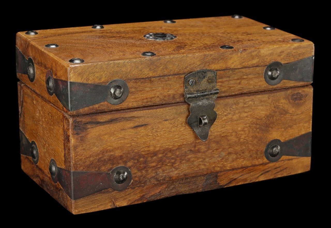 Mittelalterliche Holz Box - Rechteckig