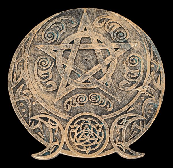 Räucherstäbchenhalter - Dreifach-Mond Pentagramm