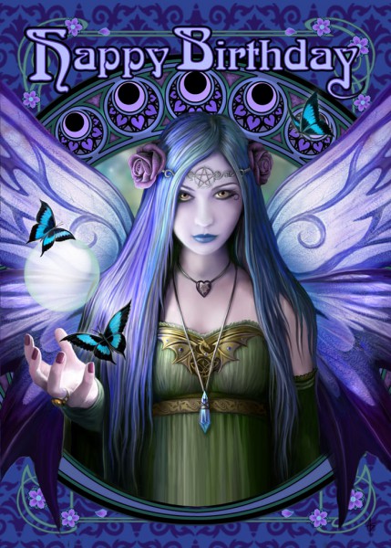 Fantasy Birthday Card Fairy - Mystic Aura