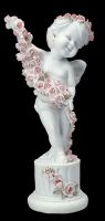 Angel Figurine - Cherub with Roses on Column