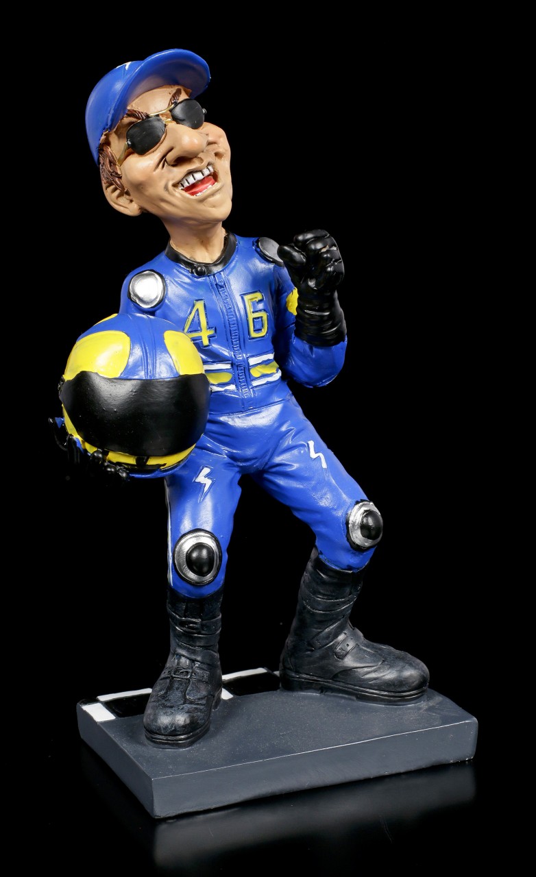 Funny Jobs Figurine - Motorcycle Racer in Overall