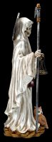 Santa Muerte Figurine with Scales white