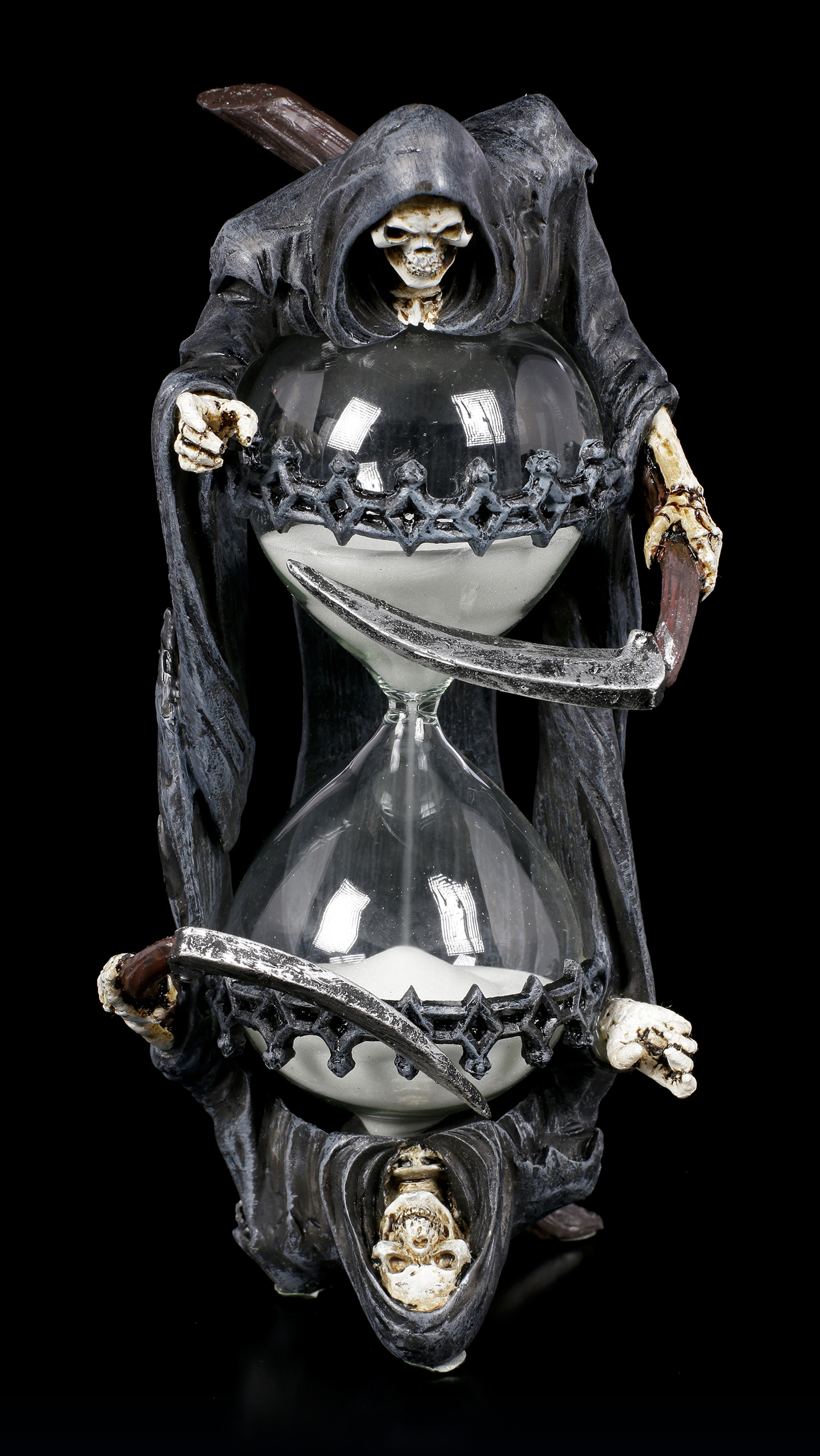 Sands of Time Reaper Wandrelief mit Sanduhr Wanddeko Skelett Eieruhr Deko 