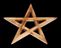 Wanddeko aus Holz - Pentagramm