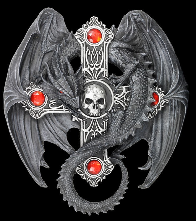 Drachen Wandrelief - Gothic Guardian