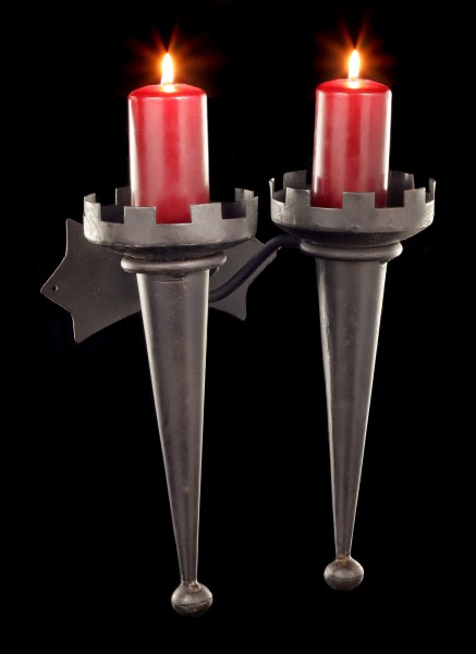 Mittelalterlicher Doppel Kerzenhalter