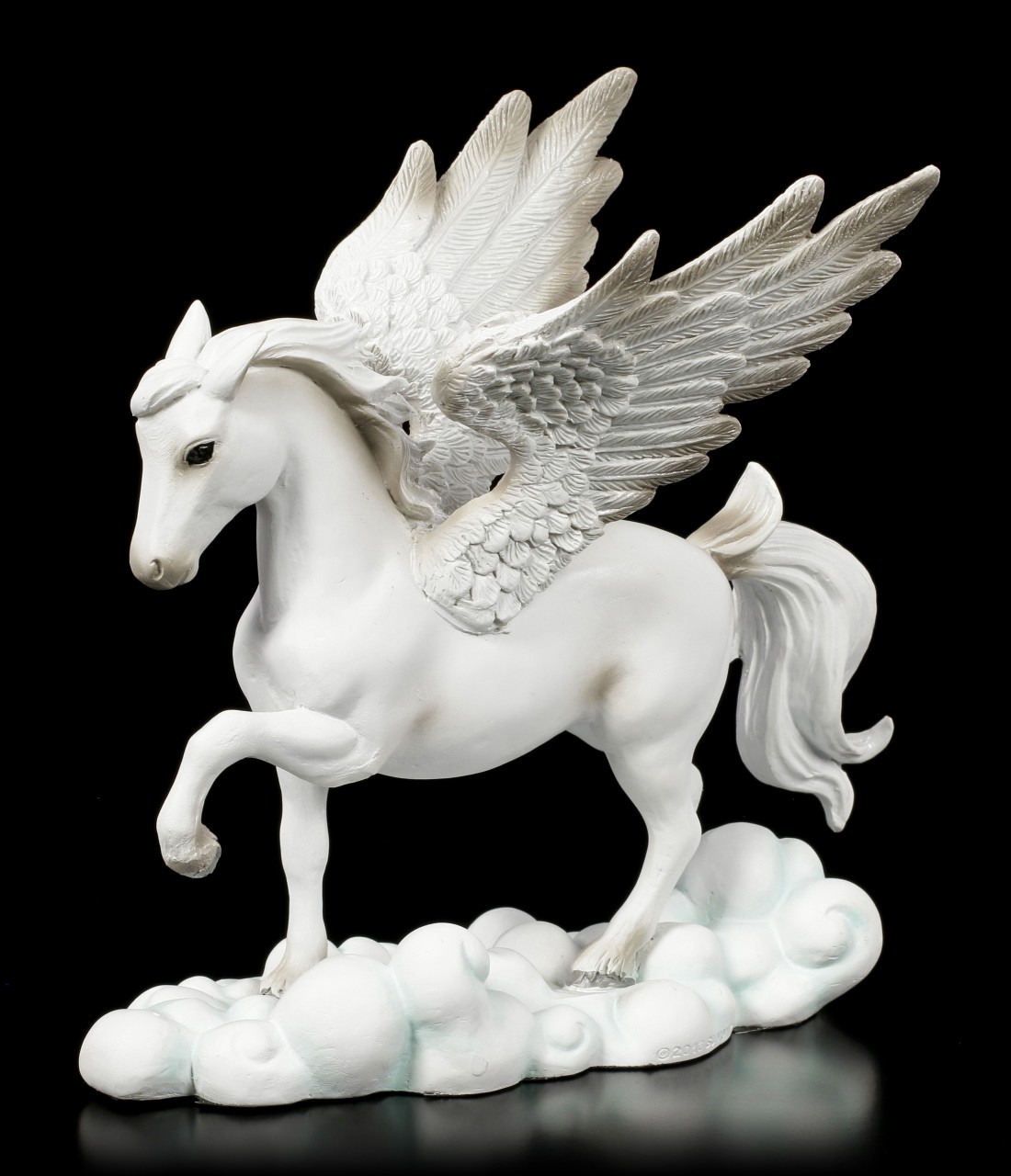 White Pegasus Figurine on Clouds