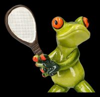 Funny Frog Figurine - Tennis Ace