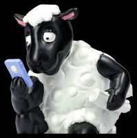Lustige Schaf Figur - Handyzeit am Klo