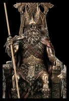 Odin Figur - Germanischer Göttervater auf Thron
