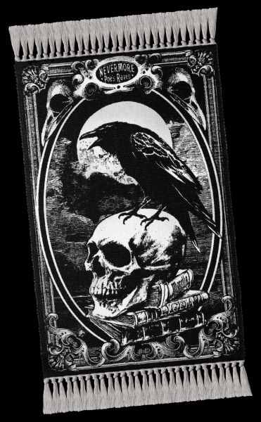 Teppich Totenkopf - Poes Rabe - „Poes Raven – Nevermore“