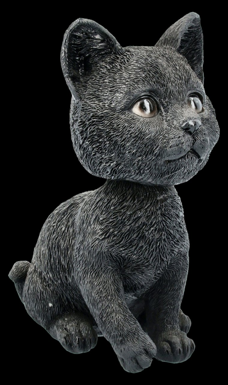 Wackelkopf Figur - Schwarze Katze