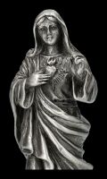Heiligenfigur Zinn - Unbeflecktes Herz Mariä