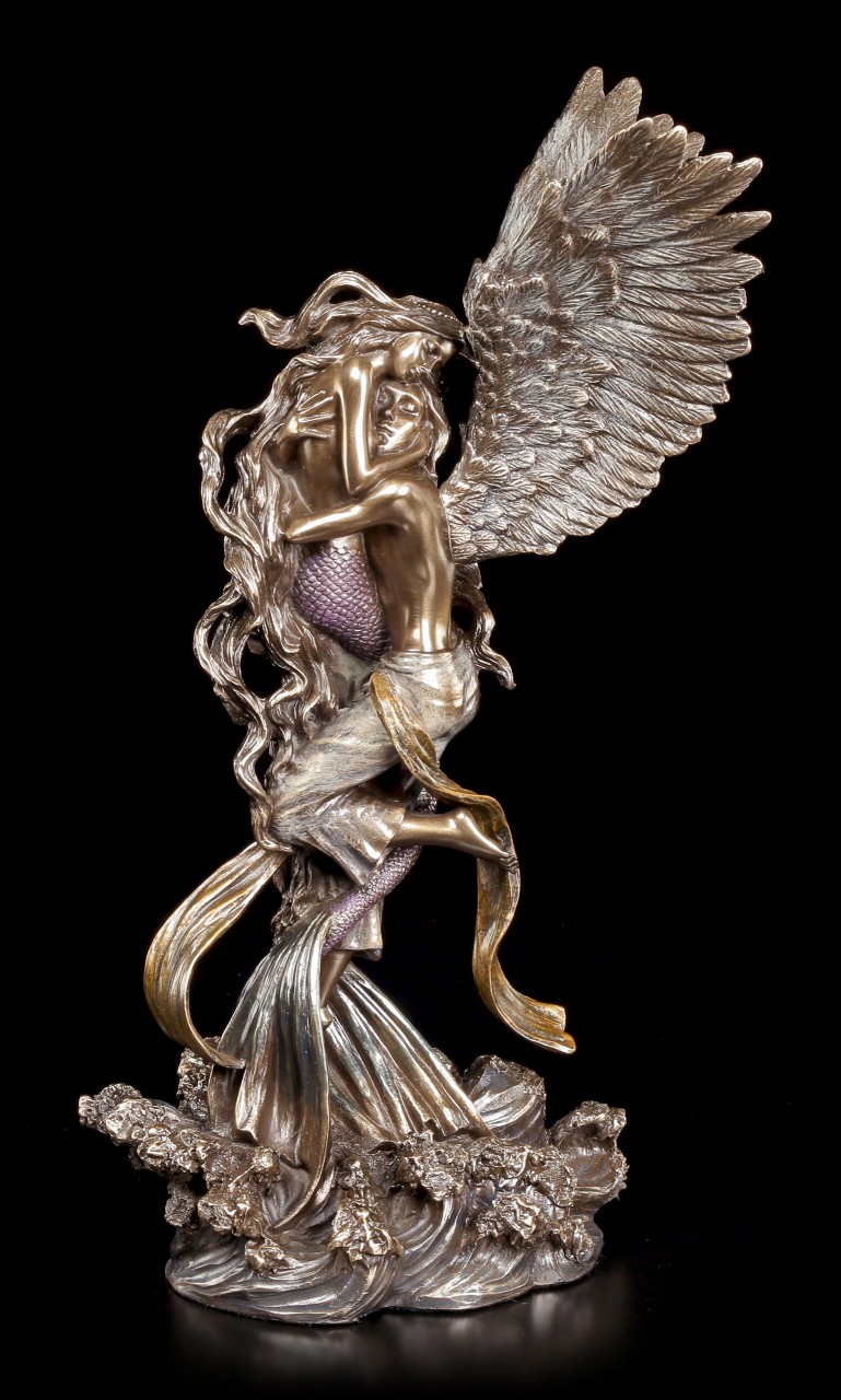 Angel Figurine with Mermaid - Impossible Love