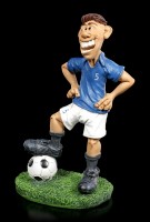 Funny Sports Figurine - Footballer in blue Jersey